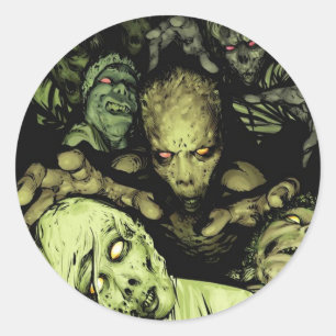 Adesivo Redondo Coma seus cérebros