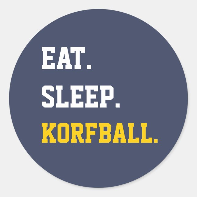 Adesivo Redondo Coma Sleep Korfball (Frente)