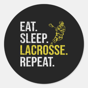 Adesivo Redondo Coma Sleep Lacrosse Repete Equipe Esportiva Oferec