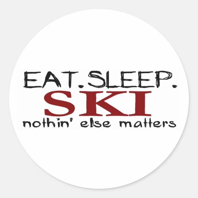 Adesivo Redondo Coma Sleep Ski (Frente)