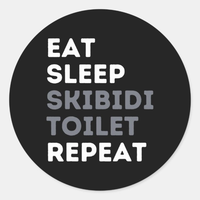 Adesivo Redondo Coma Sleep Skibidi Toilet Repete Toil Engraçado Sk (Frente)