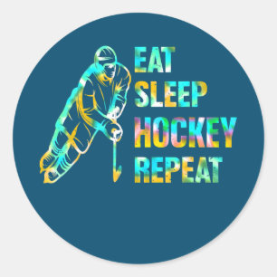 Adesivo Redondo Coma Sonho Hockey Repita Tinta Dye Escola Escolas