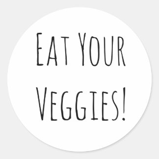 Adesivo Redondo Coma Suas Veggies!