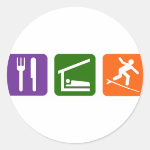 Adesivo Redondo Coma surfar do sono