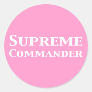 Adesivo Redondo Comandante supremo presentes