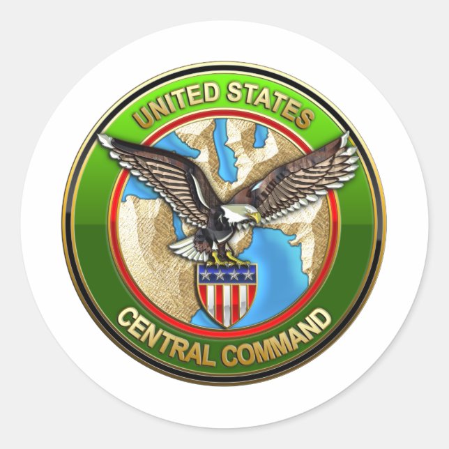 Adesivo Redondo Comando Central dos Estados Unidos (Frente)