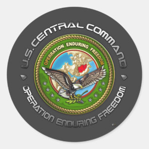 Adesivo Redondo Comando Central dos EUA - OEF-A