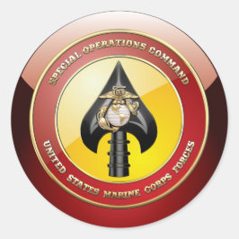 Adesivo Redondo Comando de Operações Especiais USMC (MARSOC) [3D]