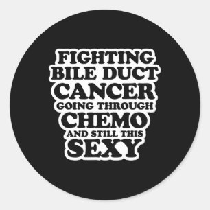 Adesivo Redondo Combate à Bile Duct Chemo Y Quote Inspiração