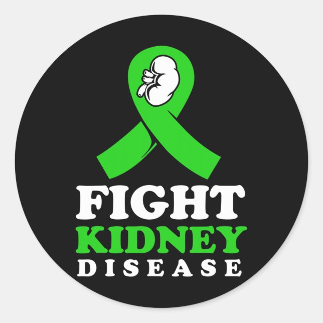 Adesivo Redondo Combate à Doença Renal (Frente)
