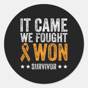 Adesivo Redondo Combatemos e ganhamos conscientização sobre a leuc