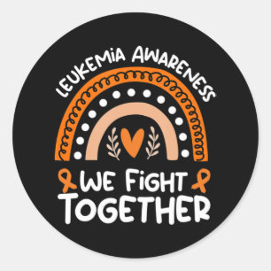 Adesivo Redondo Combatemos Juntos Leucemia Sensibilização Leucemia