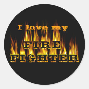 Adesivo Redondo Combatente de Fogo