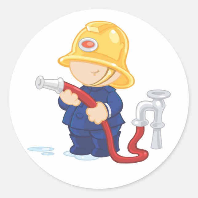 Adesivo Redondo Combatente de Fogo (Frente)