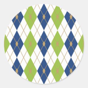 Adesivo Redondo Combinação de Cores Rhombus 4