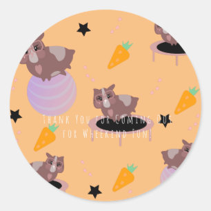 Adesivo Redondo Combinação de Fim de Semana de Diversão de Malh