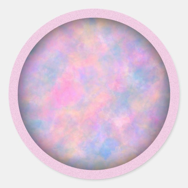 Adesivo Redondo Combinação fantástica de cores de Pastel (Frente)