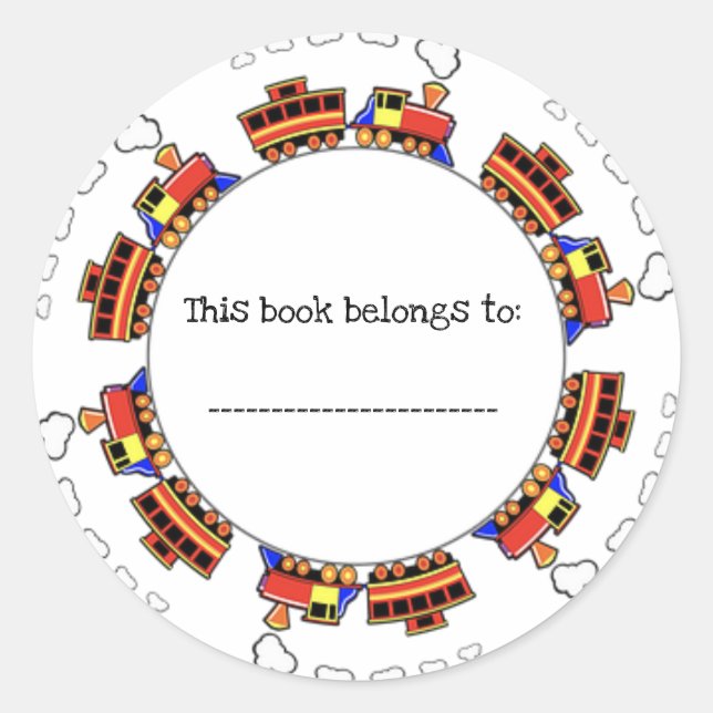 Adesivo Redondo Comboio em pista (Frente)