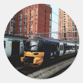 Adesivo Redondo Comboio na estação