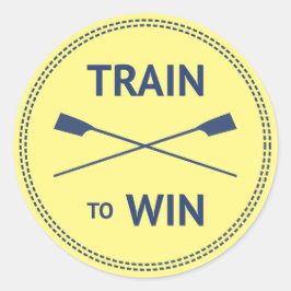 Adesivo Redondo Comboio para conquistar o esporte citando motivaçã