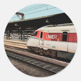 Adesivo Redondo Comboio vermelho e branco