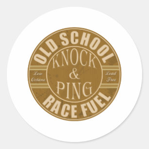 Adesivo Redondo combustível da arrancada da velha escola