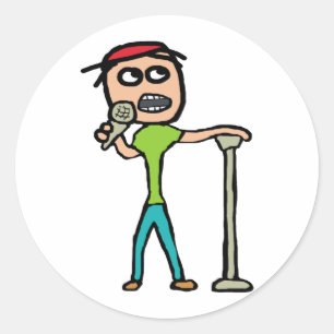 Adesivo Redondo Comédia Stand Up