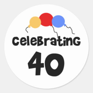 Adesivo Redondo Comemorando 40