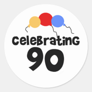 Adesivo Redondo Comemorando 90