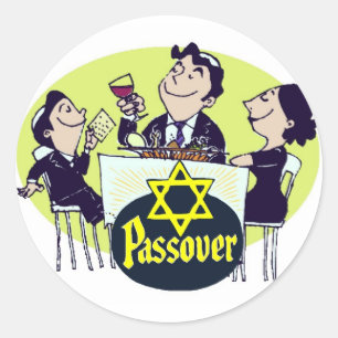 Adesivo Redondo Comensal da família do Passover