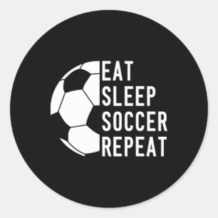 Adesivo Redondo Comer Dormir Futebol Repetir Péll