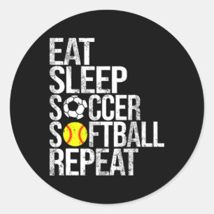 Adesivo Redondo Comer Dormir Futebol Softll Repetir Divertido Ll 