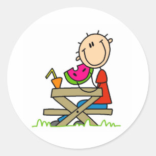 Adesivo Redondo Comer melancia