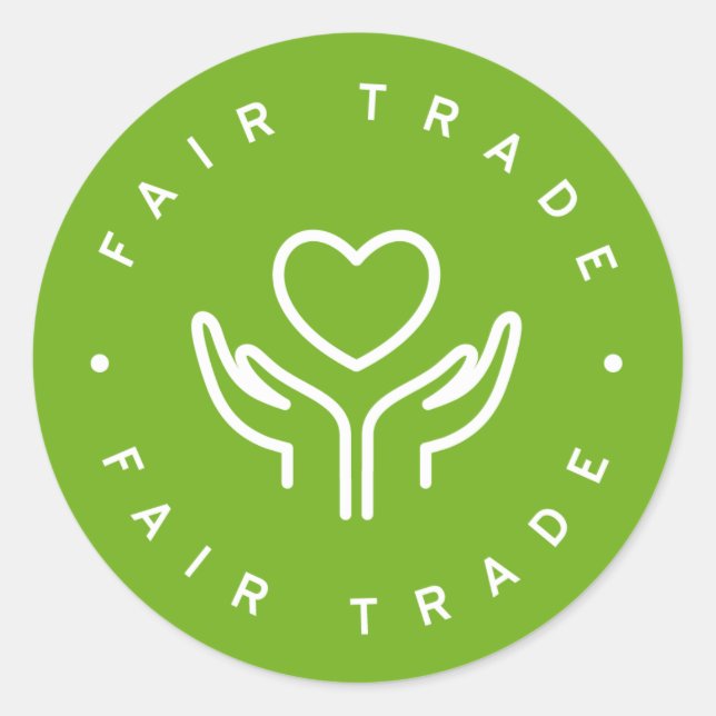 Adesivo Redondo Comércio equitativo (Frente)