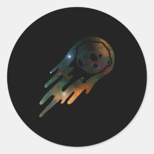 Adesivo Redondo Cometa abstrato Asteroide