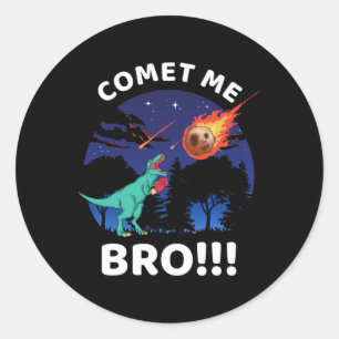 Adesivo Redondo Cometa Me Irmão T Rex Boxe Engraçado Dinossauro Tr