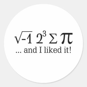 Adesivo Redondo Comi uma torta e gostei dela Tipografia