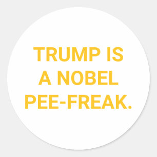 Adesivo Redondo COMIC DE TRUMP NÓBEL COME-CACHAÇA Hankamer Artjunk