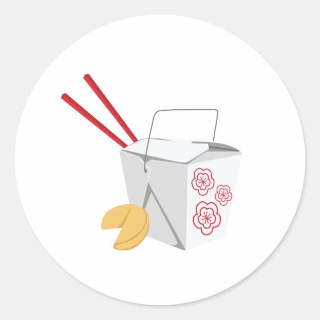 Adesivo Redondo Comida chinesa (Frente)