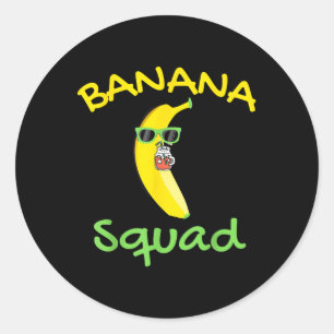 Adesivo Redondo Comida de Banana Férias de Verão Fruta L
