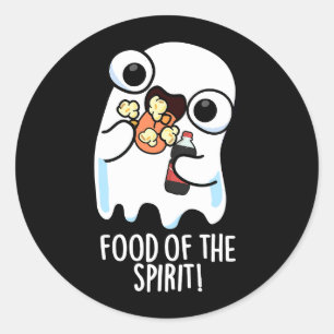 Adesivo Redondo Comida Do Espírito Piada De Fantasma Divertida Fun