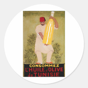 Adesivo Redondo Comida E Arte Do Azeite