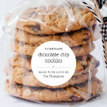 Adesivo Redondo Comida personalizada/adesivo de cookies<br><div class="desc">Um selo maravilhosamente simples e fofo para a embalagem do seu bem cozido.</div>