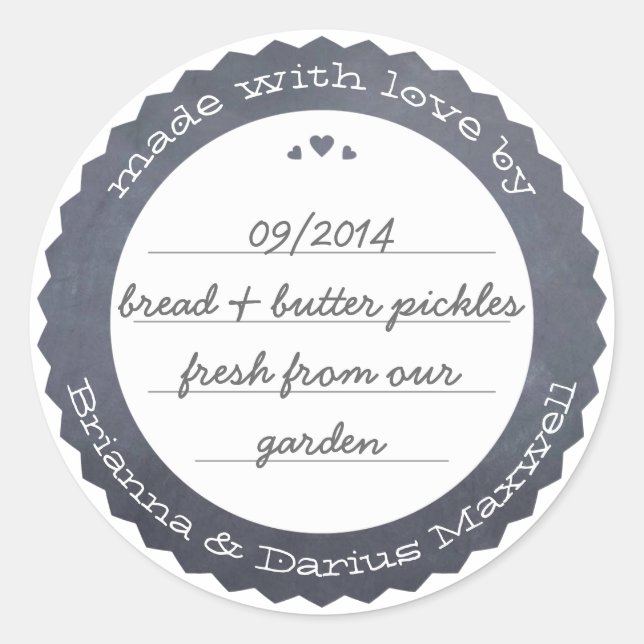 Adesivo Redondo Comida Personalizada - Rótulo de Presente - Círcul (Frente)