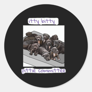 Adesivo Redondo Comitê Itty Bitty Pittie