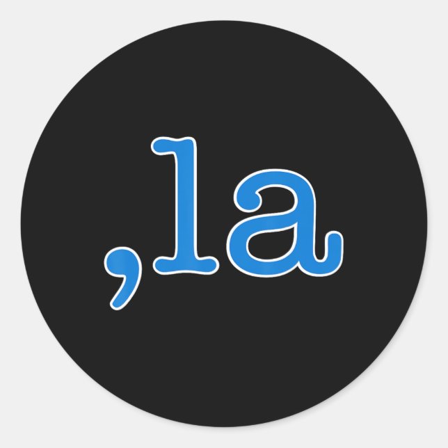 Adesivo Redondo Comma La Blue Comma La - Kamala Harris 2024 Us (Frente)