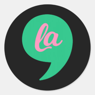 Adesivo Redondo Comma La Kamala Harris 2022 Eleições Costum