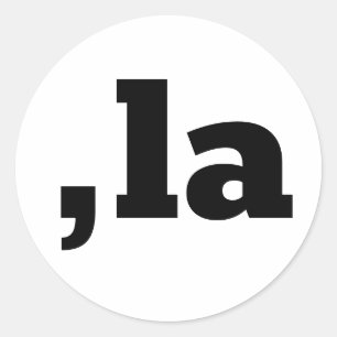 Adesivo Redondo Comma La Kamala Harris - design de texto personali