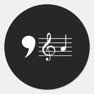 Adesivo Redondo Comma La Music Notes Kamala Harris Professor De Mú