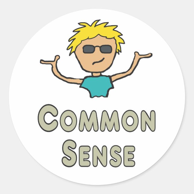 Adesivo Redondo Common Sense (Frente)
